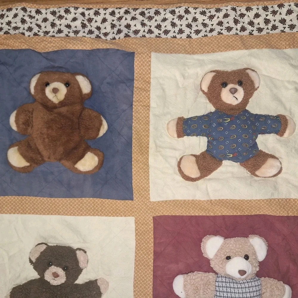 Cracker Barrel Quilt 3D Teddy Bear Plush 56